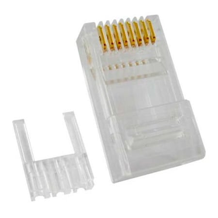 Chiptech, Inc Dba Vertical Cable Vertical Cable Gold Plated Cat 6 RJ45 Modular Plugs, 50 Micro-Inches, 100/Pack 012-022-100